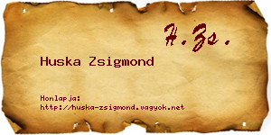 Huska Zsigmond névjegykártya