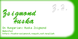 zsigmond huska business card